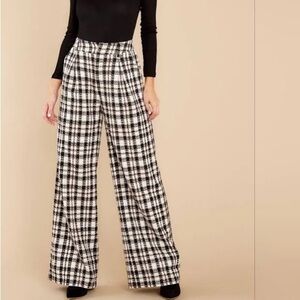 Aura plaid Wide Leg Pants